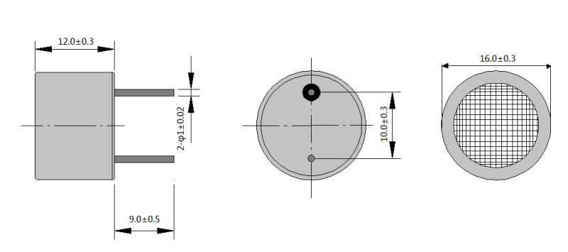 16mm Jammer Shield Ultrasonic Transducer 25khz Detect Sensor - Buy ...